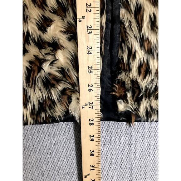 Sunshine Rodeos Shag Vest Womens OSFM* Leopard Print Acrylic Open Western Boho - Picture 12 of 13